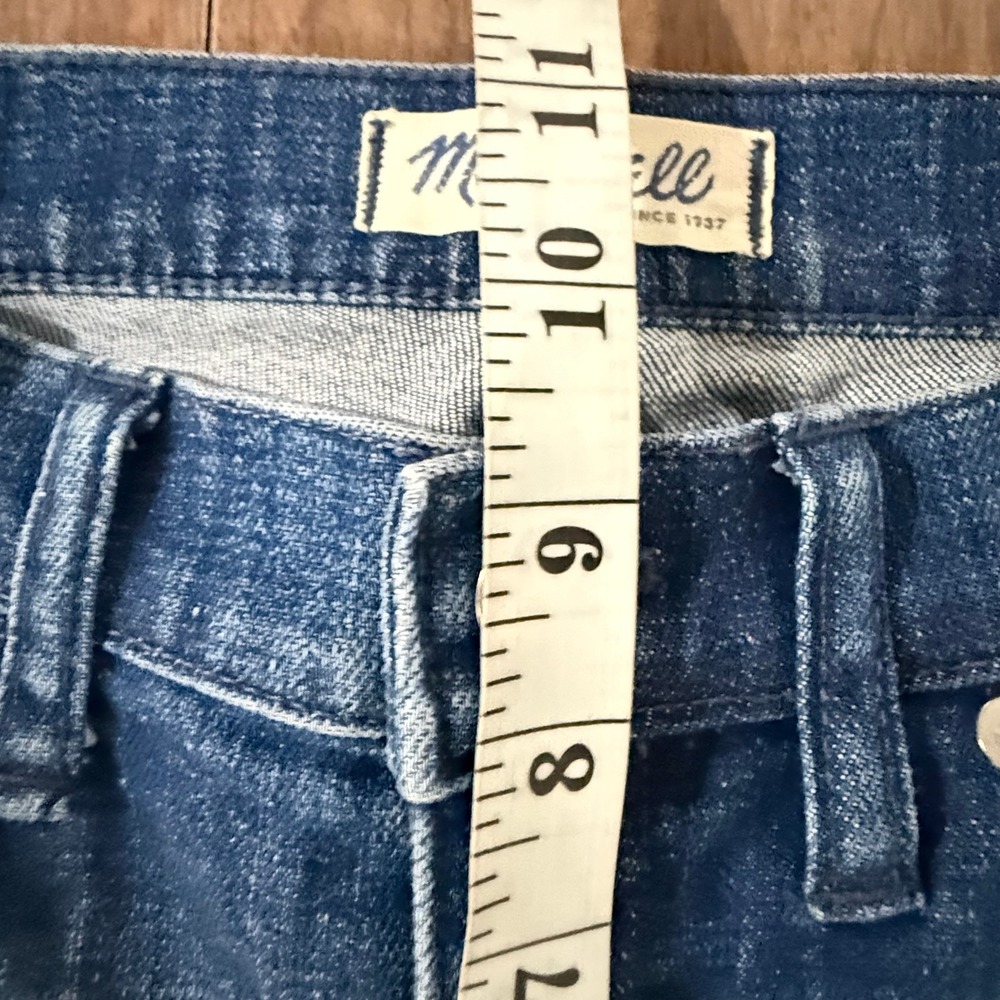 Madewell Slim Boyjean Womens 27 Blue Good Distressed Patchwork B7426 Denim - Picture 8 of 9